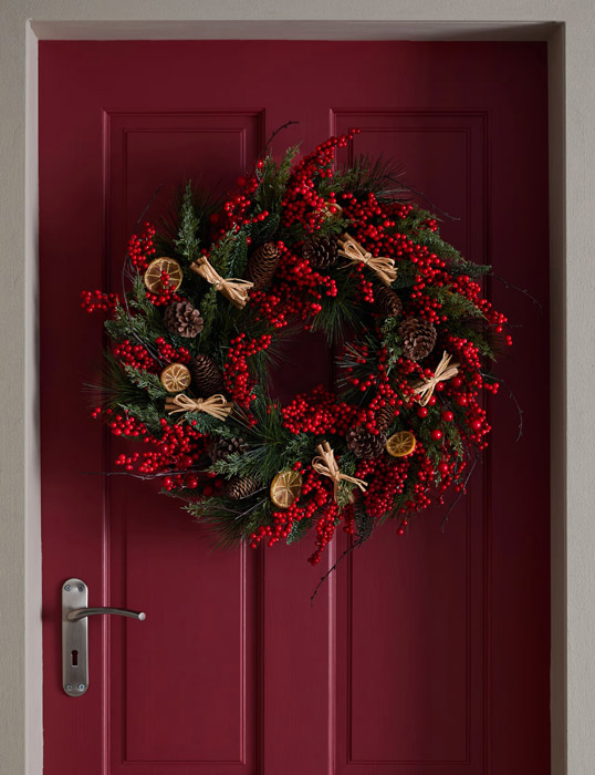 How a wreath can fashion up your front door with a touch of theatre in the  round