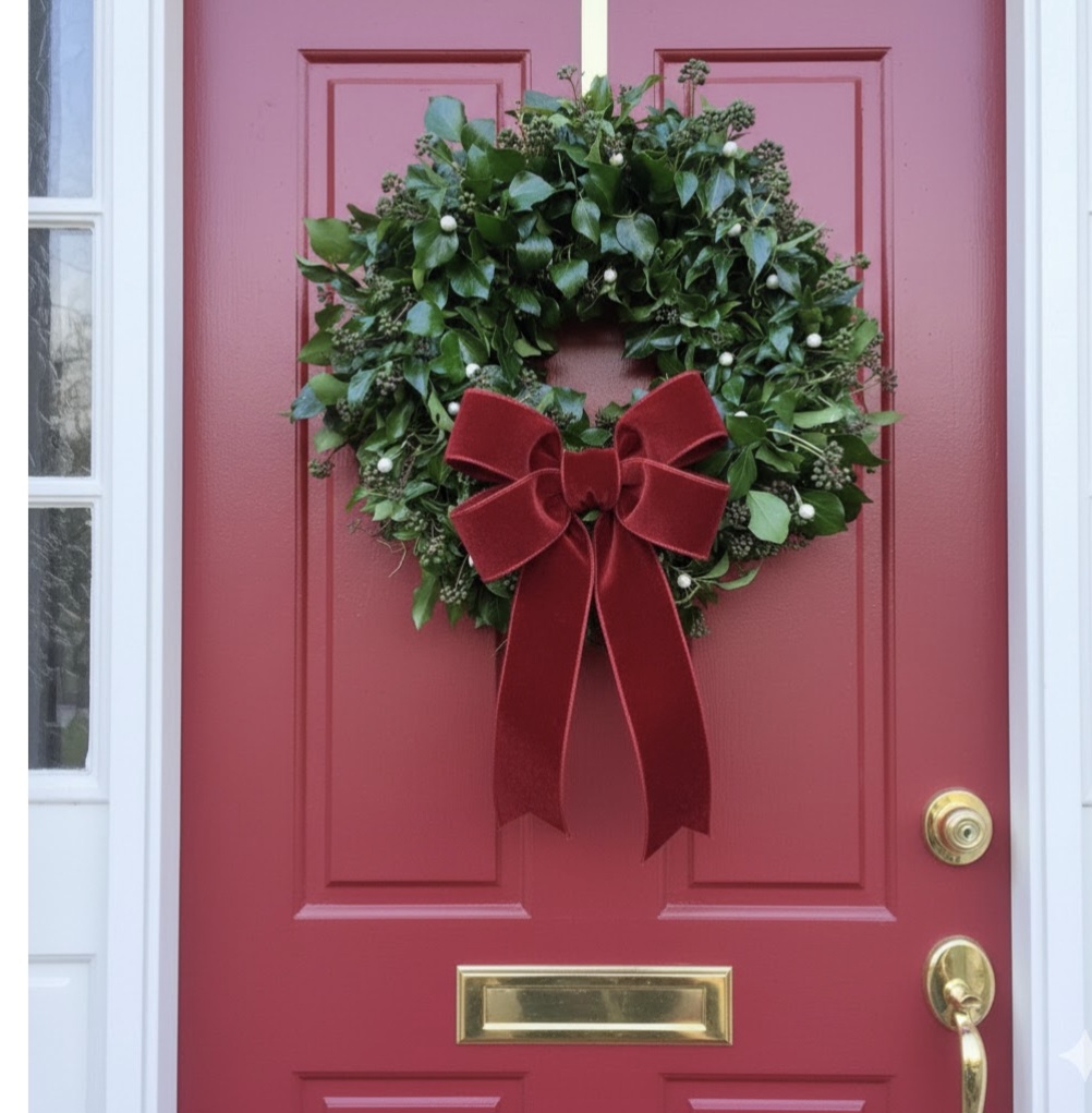 How a wreath can fashion up your front door with a touch of theatre in the  round