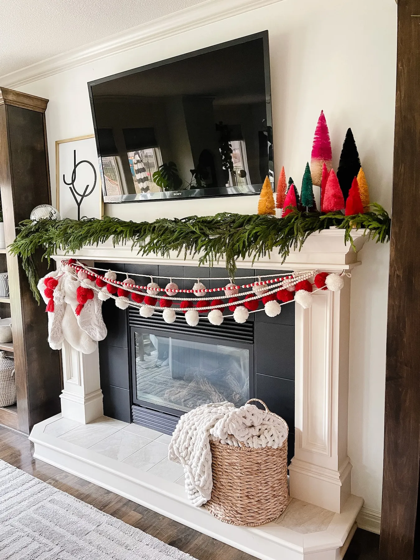 How to Create a Colorful Holiday Mantel - Life Love Larson