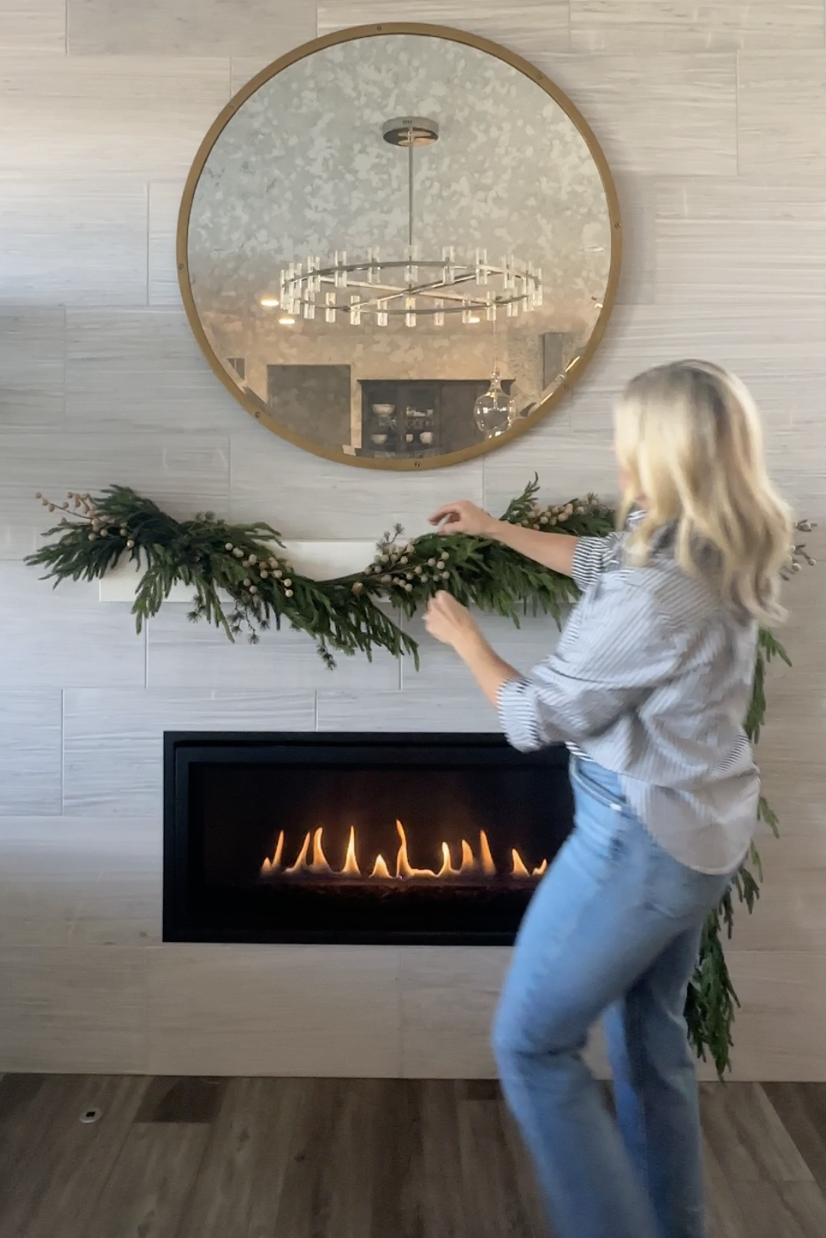 How to Create a Stunning Fireplace Mantle for Christmas | April Colleen