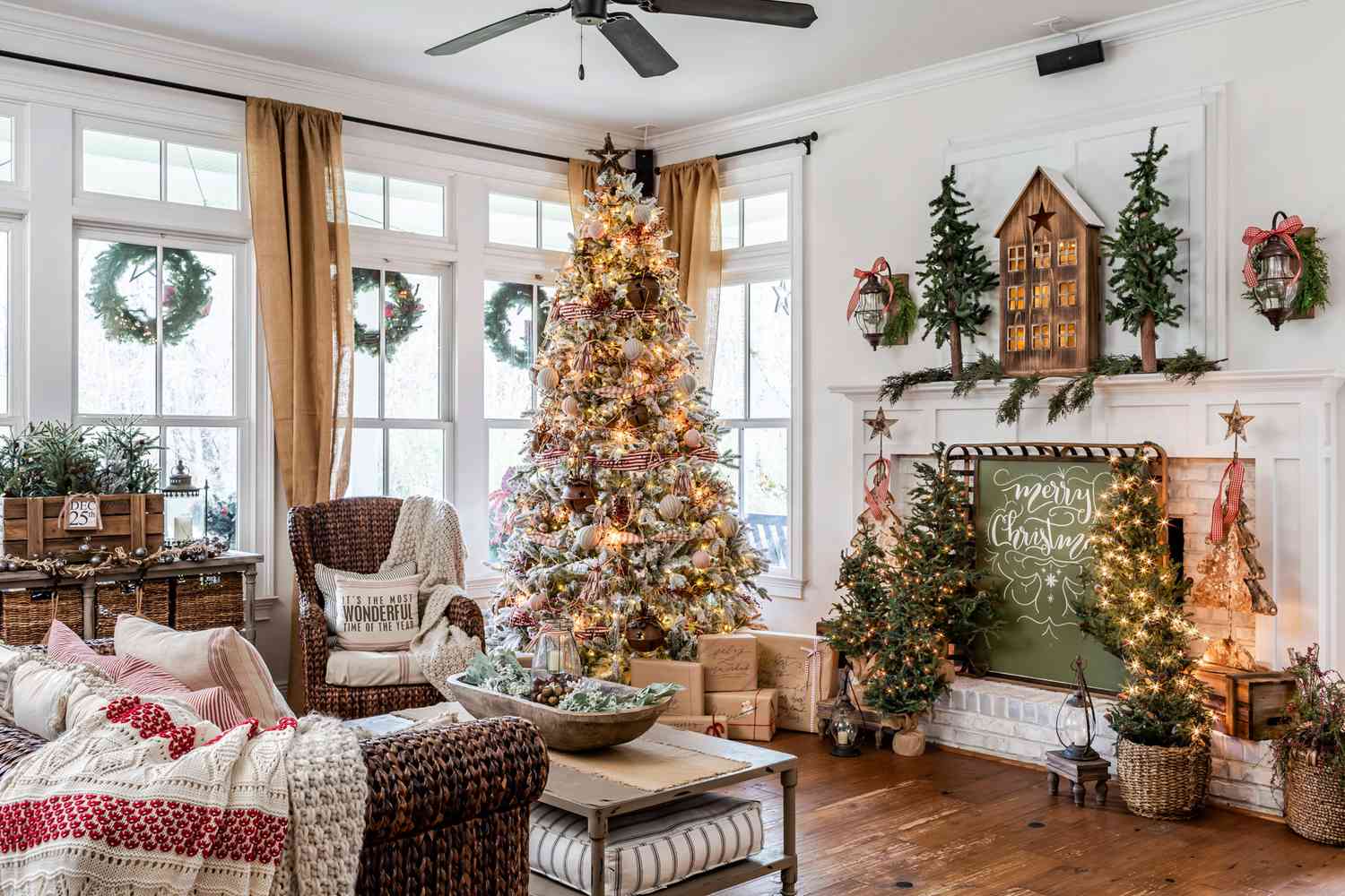 How to Decorate a Flocked Christmas Tree