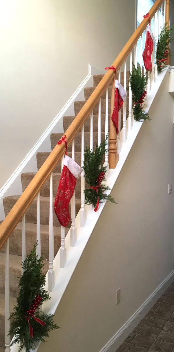 How to Decorate your Stairs for Christmas
