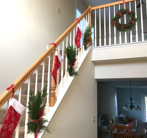 How to Decorate your Stairs for Christmas