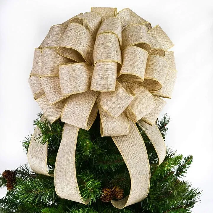 How to make a bow for Christmas tree topper: 7 steps guide