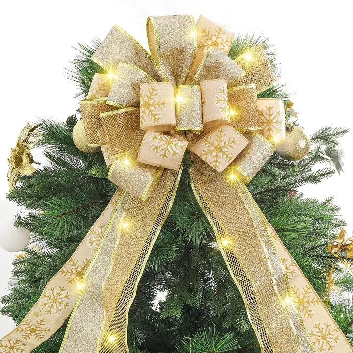 How to make a bow for Christmas tree topper: 7 steps guide