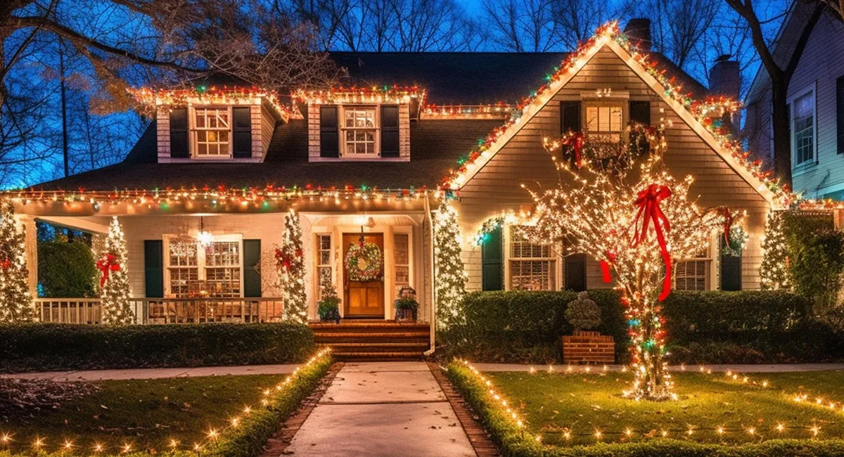 How to Outline Your House with Christmas Lights - OSJL Inspires