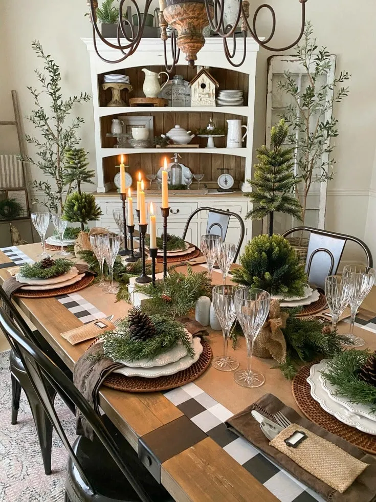 How to Set a Beautiful Natural Christmas Table - The Design Twins Blog