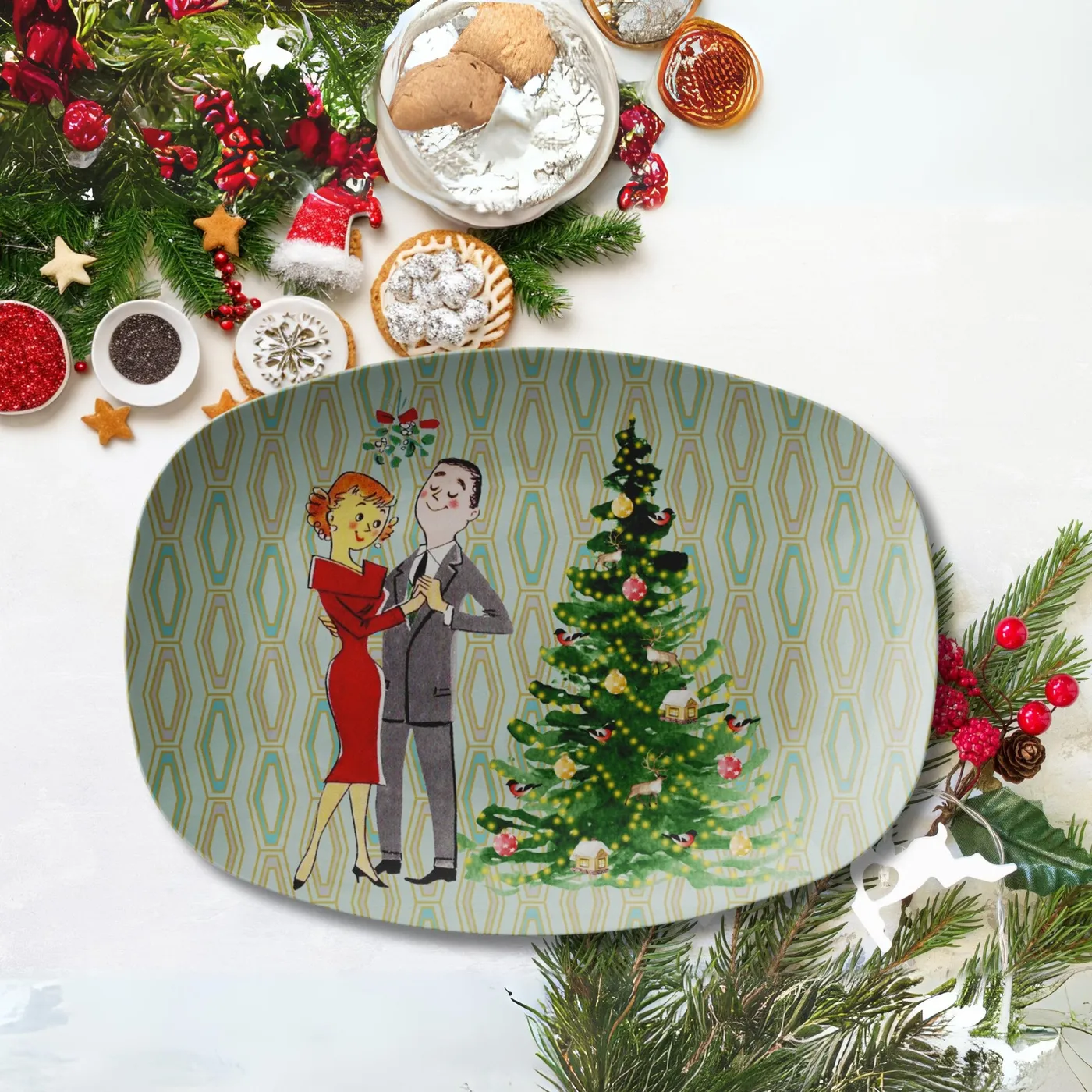 Kitsch 1950 Christmas Decor Kitchy Christmas Decor Vintage Kitschy Christmas Decor, Retro Christmas Decorations, Christmas Home