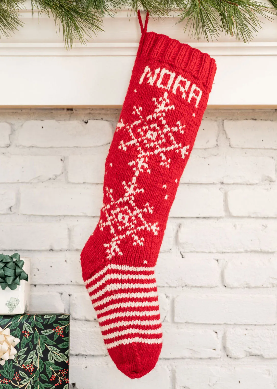 Knitting Patterns Knit Christmas Stocking Kits Red White Stocking Kits –  Stocking Craft