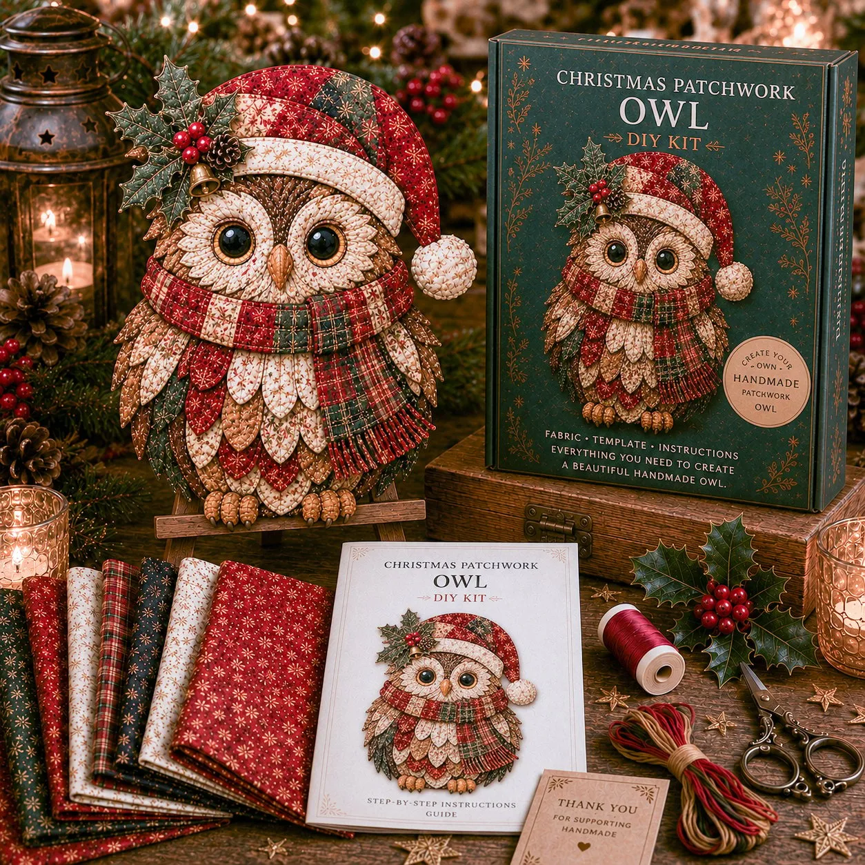 🔥LAST DAY 55% OFF - 🎄🎅Christmas Patchwork Fabric DIY Decor Kit –  Glintella