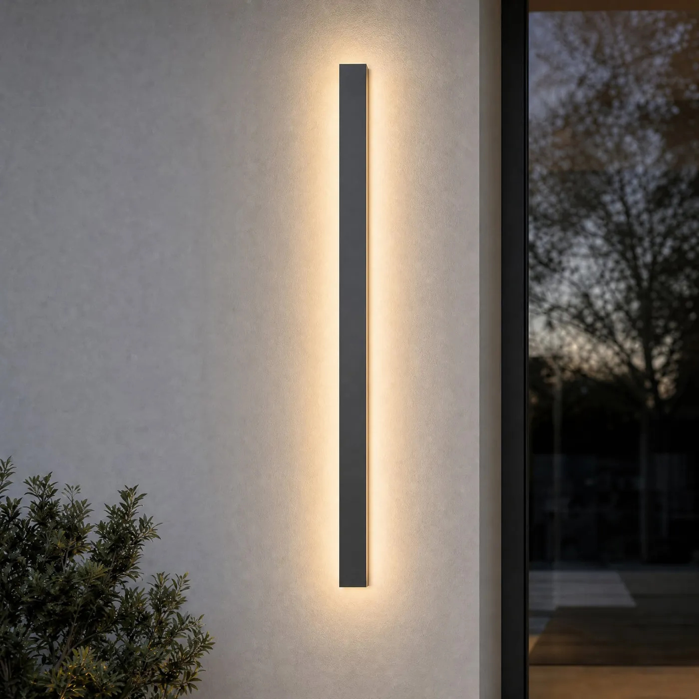 Lengo LED outdoor wall light, 3,000 K, anthracite, 100 cm, up/down -  Lucande | Buy online