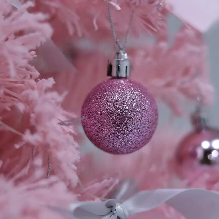LIFE IDEAS | 60cm Pink Flocked Christmas Tree Set | Sports Direct