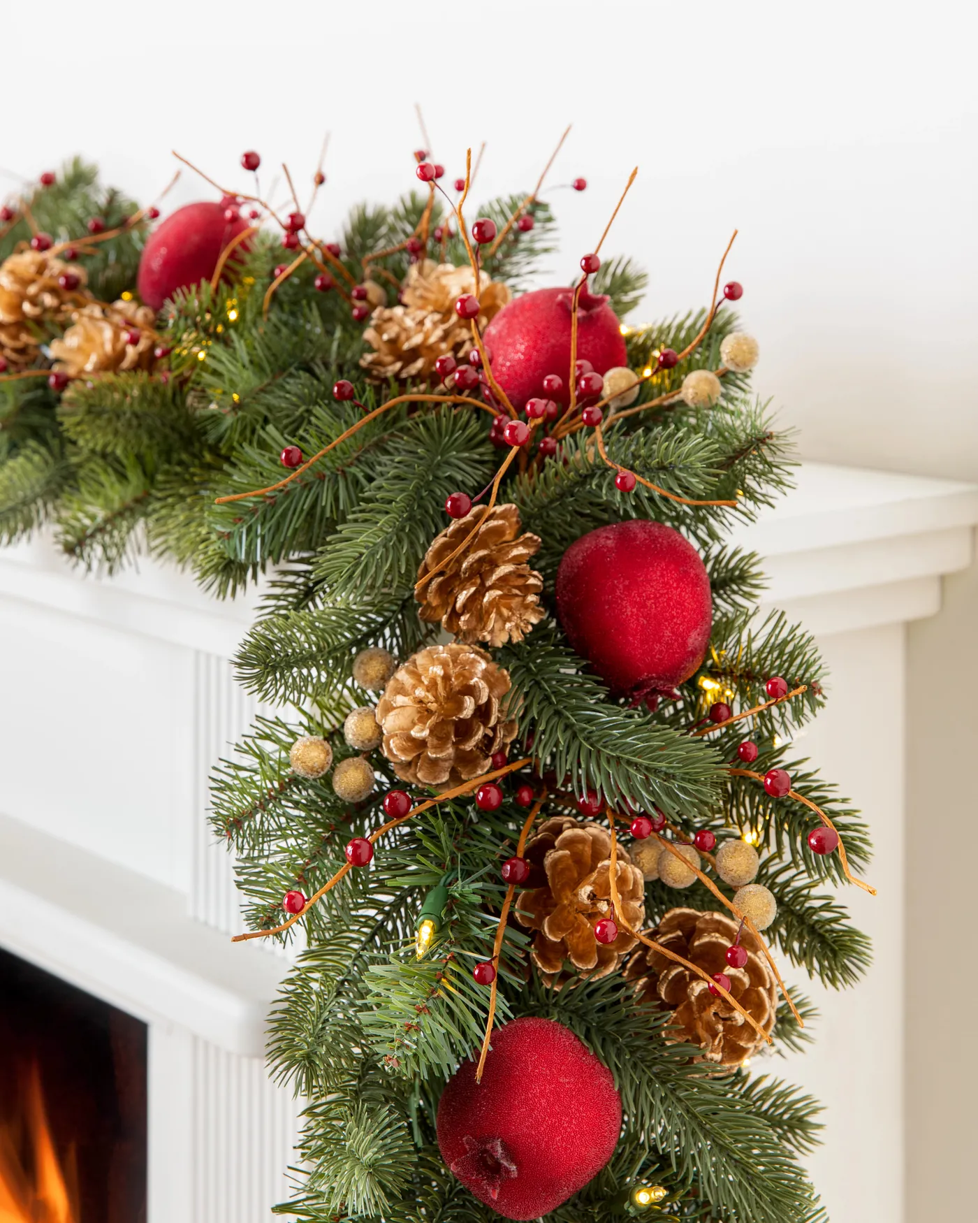 Lit Christmas Garlands Garland Prelit Prelit Frosted Garland Garlands Christmas Direct