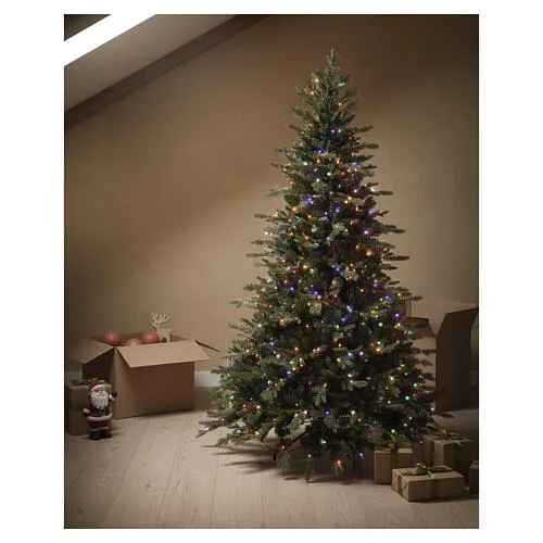 Litzner Christmas Tree 225 cm Poly Green Winter Woodland 688 Warm Multicolor LED pre-lit | online sales on HOLYART.com