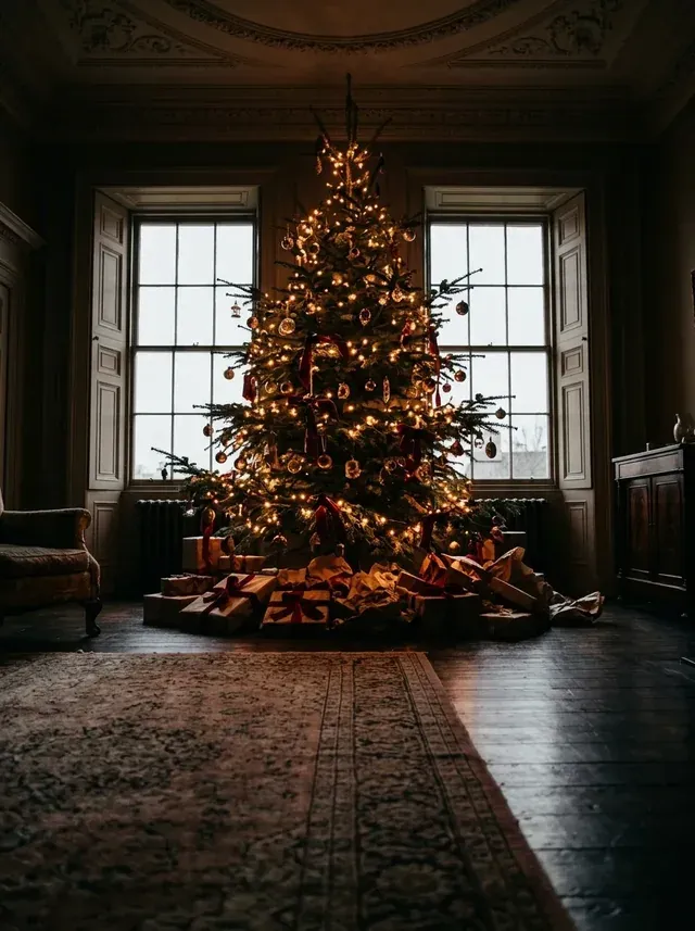 Luxury Christmas decor designed by Louis Vuitton with hyper realistic and detailed features on Craiyon