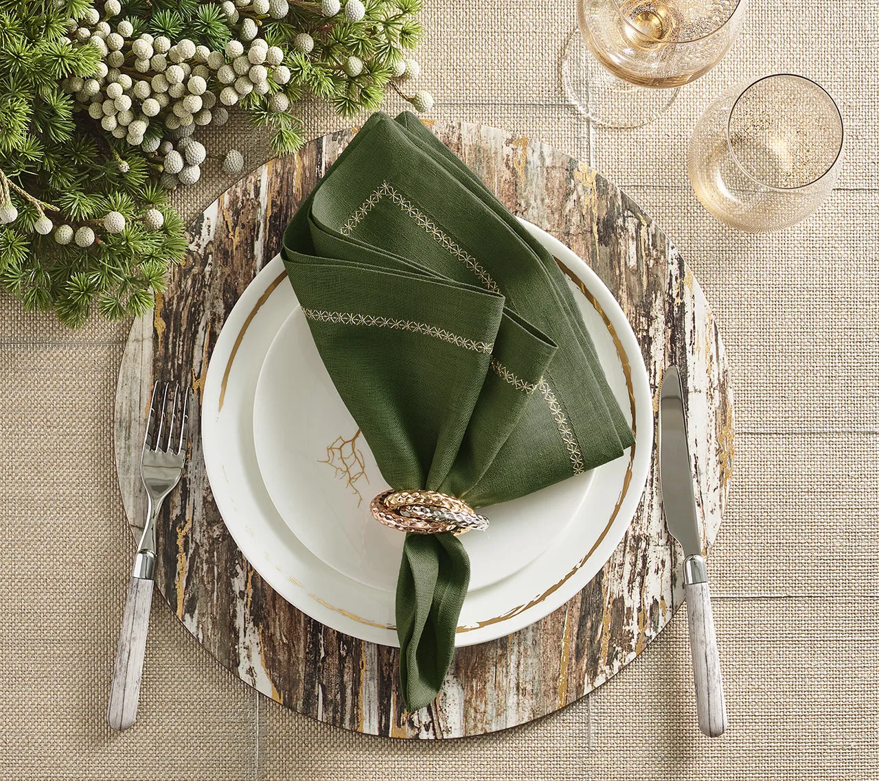Luxury Christmas Table Placemats | Exquisite Holiday Decor by Kim Seyb