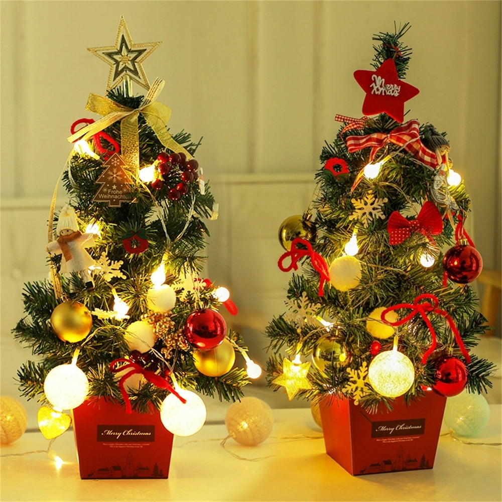MesaSe 1 Set LED Beautiful Handmade Mini Christmas Tree Aesthetic Elegant  PVC Christmas Tree Model for Home - Walmart.ca