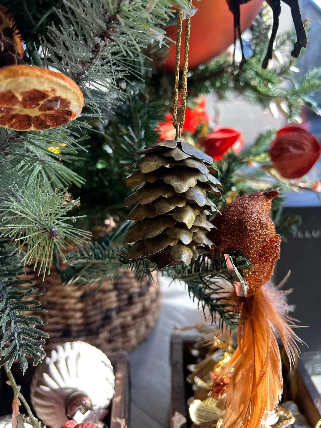 Metal Pinecone Ornament, 2 Styles – Willoughby Interiors