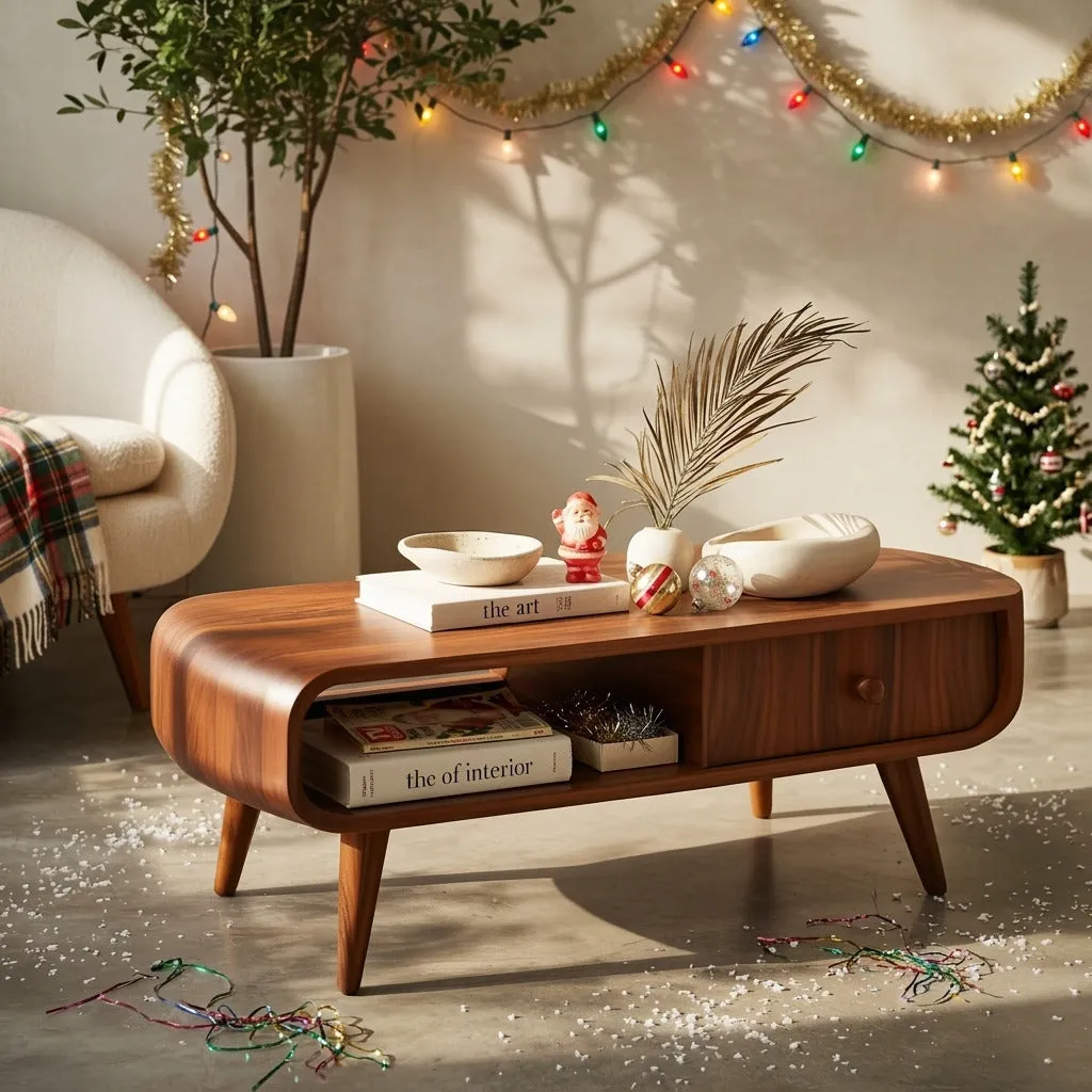 Mid Century Modern Christmas Tree Coffee Table | Ashdeco