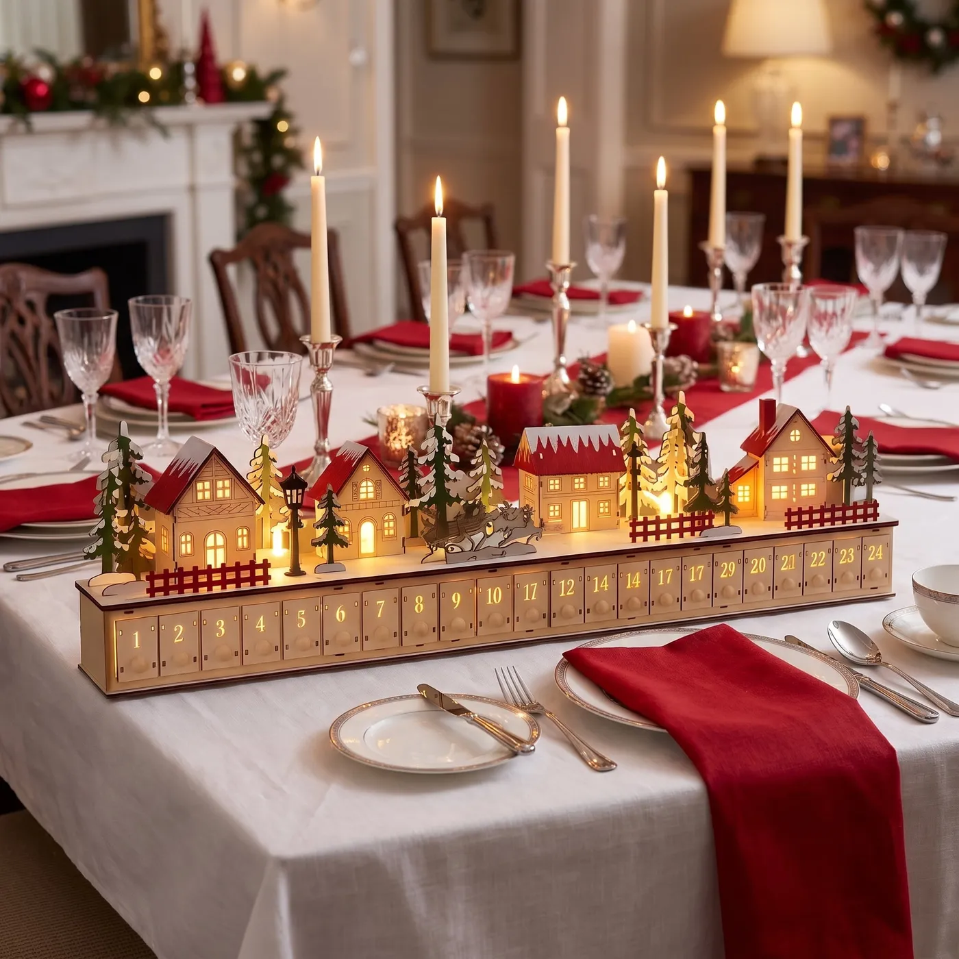 Modern Advent Village Modo Winter Village Wooden Advent Calendar – Modo Creative