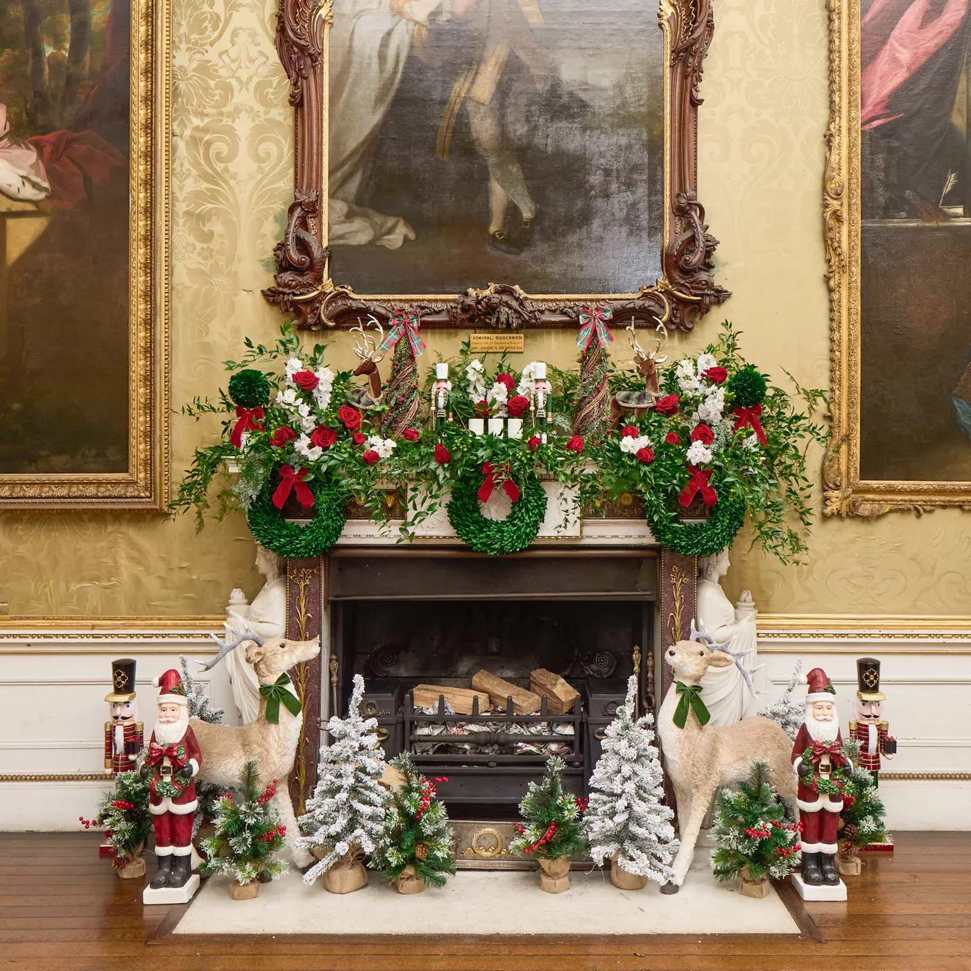 Natural Decorated Christmas Trees (Pair)
