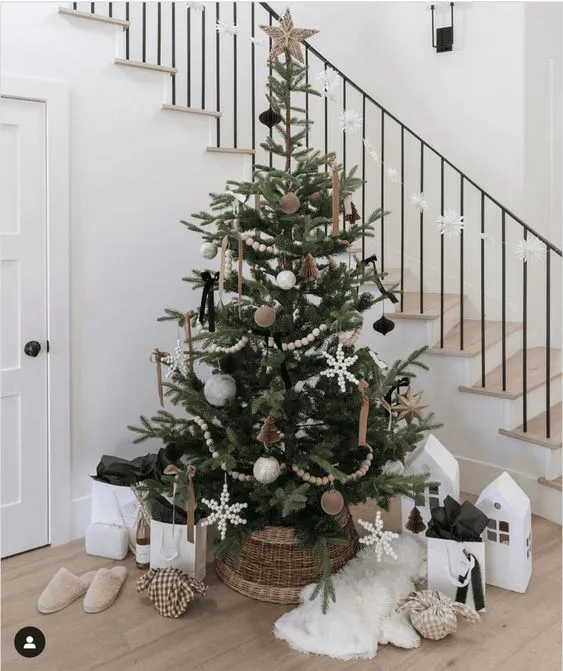 Nordic Christmas Decorations Scandinavian Tree Skirt My Simple Nordic  Christmas Tree Twelve On Main