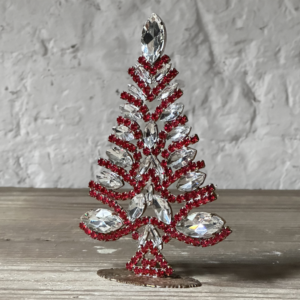 Nostalgic Jeweled Clear & Red Crystal Tree