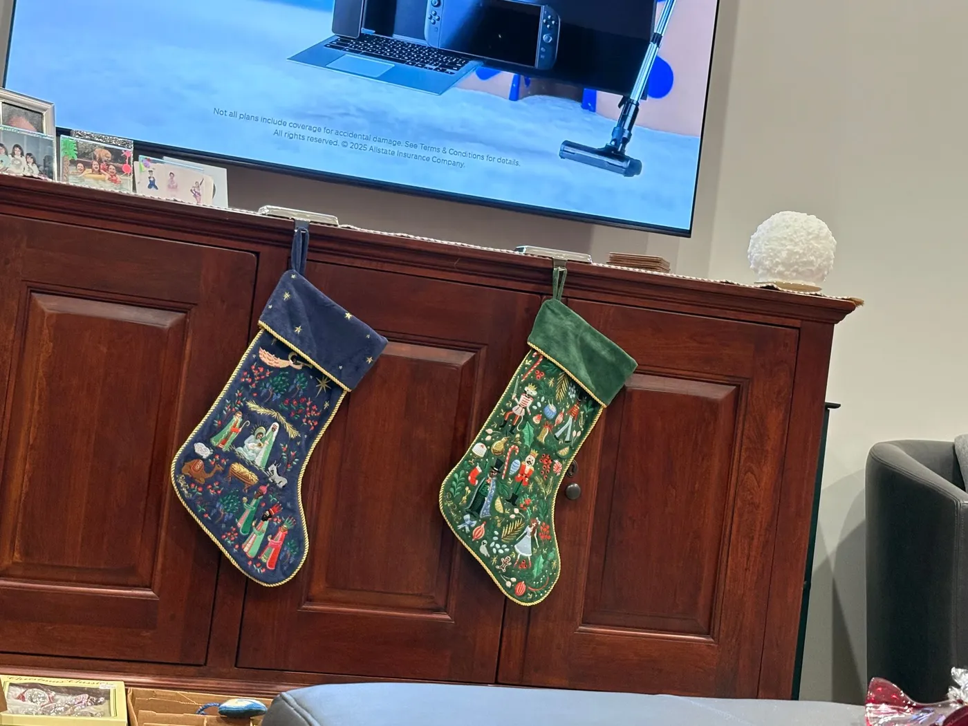 Nutcracker Embroidered Velvet Stocking | Rifle Paper Co.