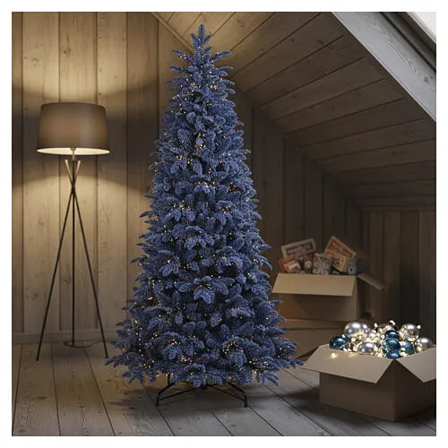 Ocean Blue prelit Christmas tree 590 warm white and multicolor LED light  games 270 cm | online sales on HOLYART.com