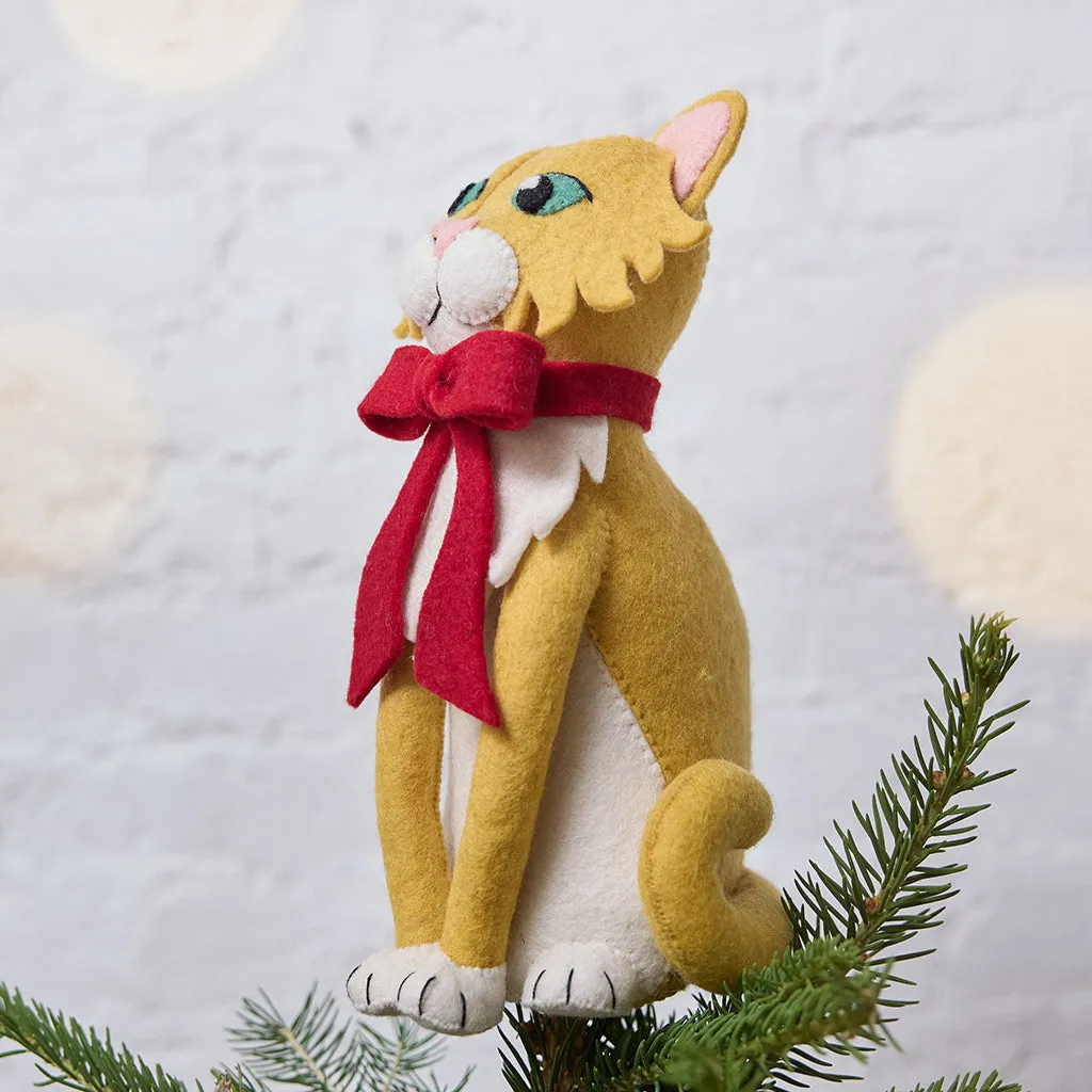 Orange Cat Tree Topper