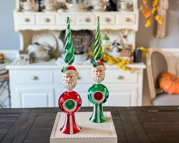 Ornament Santa Head Tree Topper Large Santa Christmas Tree Topper With Top  Hat Hugger For Xmas