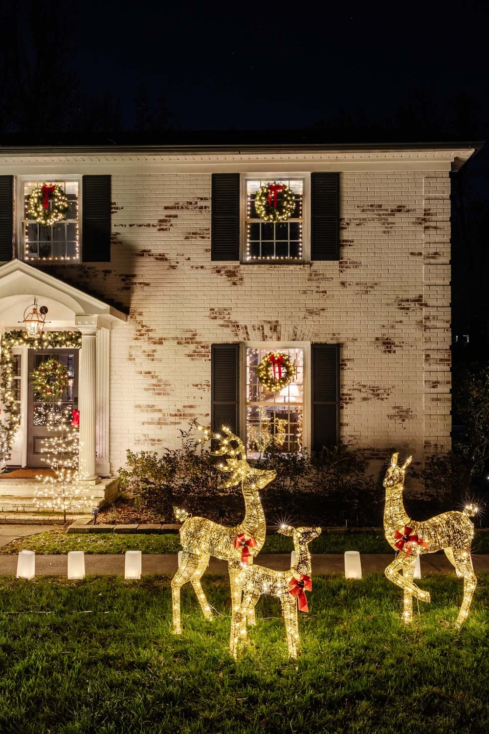 Outdoor Christmas Lawn Decorating Ideas (No Ladder Required) - Bless'er  House
