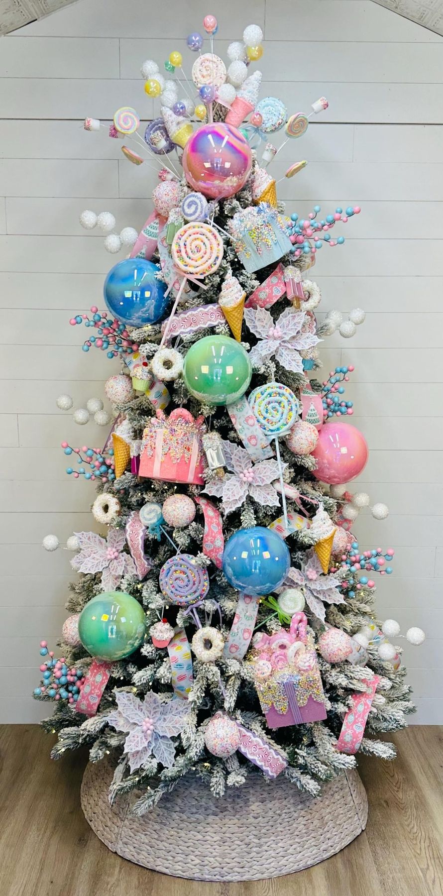 Pastel Pink and Lilac Macaron Tree Bundle candyland coquette Christmas decor