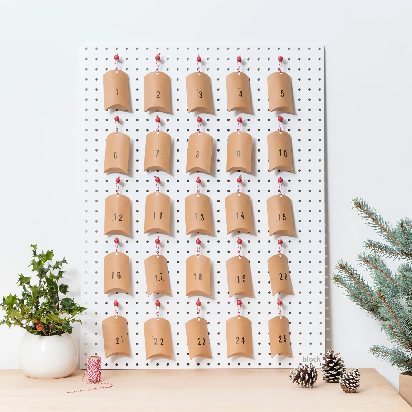 Pegboard Advent Calendar – Block Design
