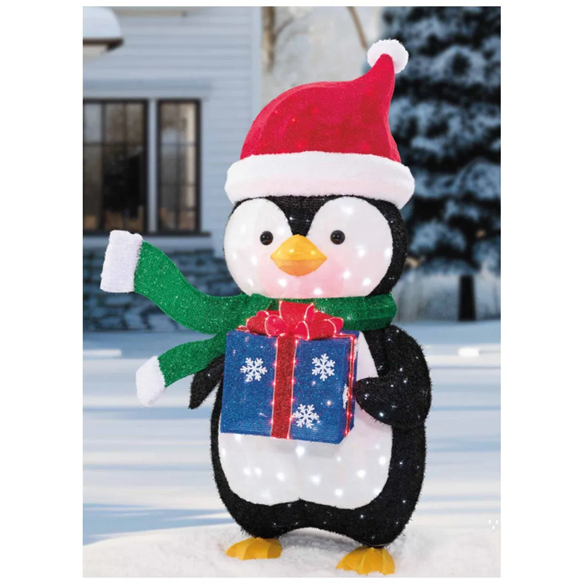 Penguin With Gift Box 60 inch Light Up LED Holiday Decor ...