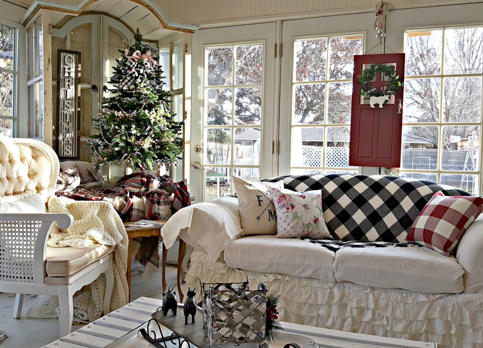 Penny's Vintage Home: Cozy Christmas Corner in the Sun Room