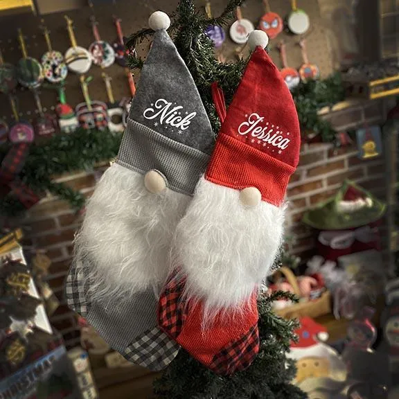 Personalized Gnome Stockings - JC Boutique