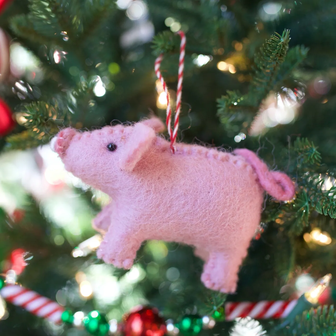 Pig Christmas Ornament | Handmade Farm Animal Christmas Ornaments | Ornaments 4 Orphans®