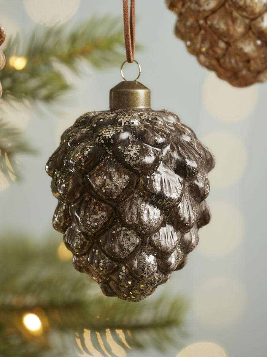 Pinecone Garland Mercury Glass Pinecone Vintage Mercury Glass Pinecone  Ornaments