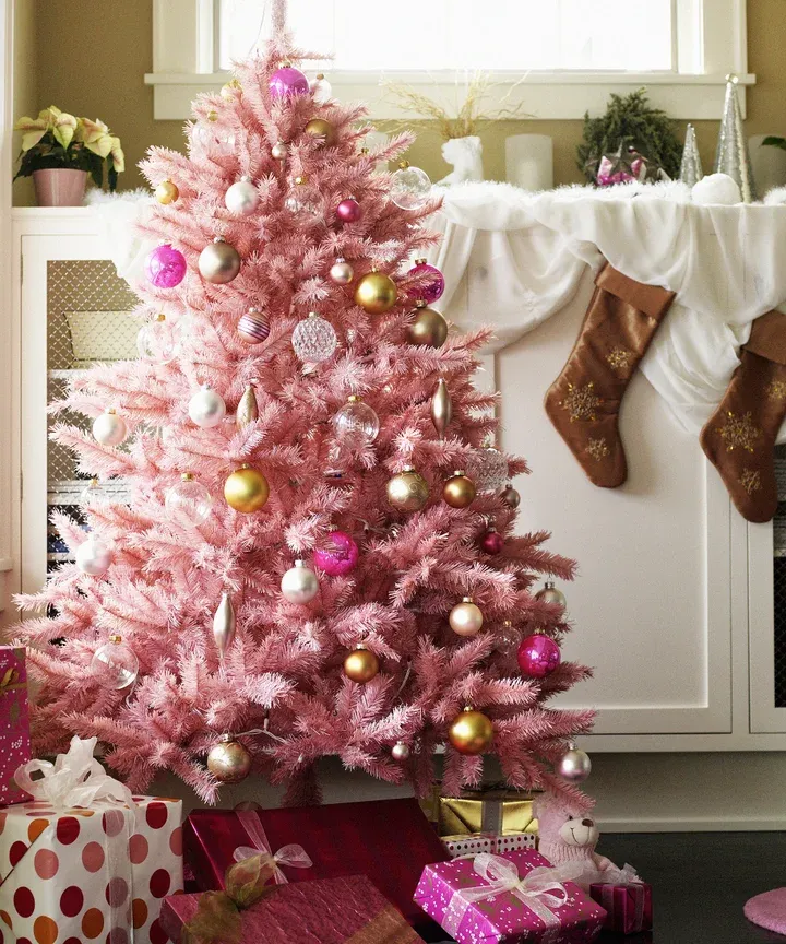 Pink Christmas Tree Holiday Home Decor Instagram Trend