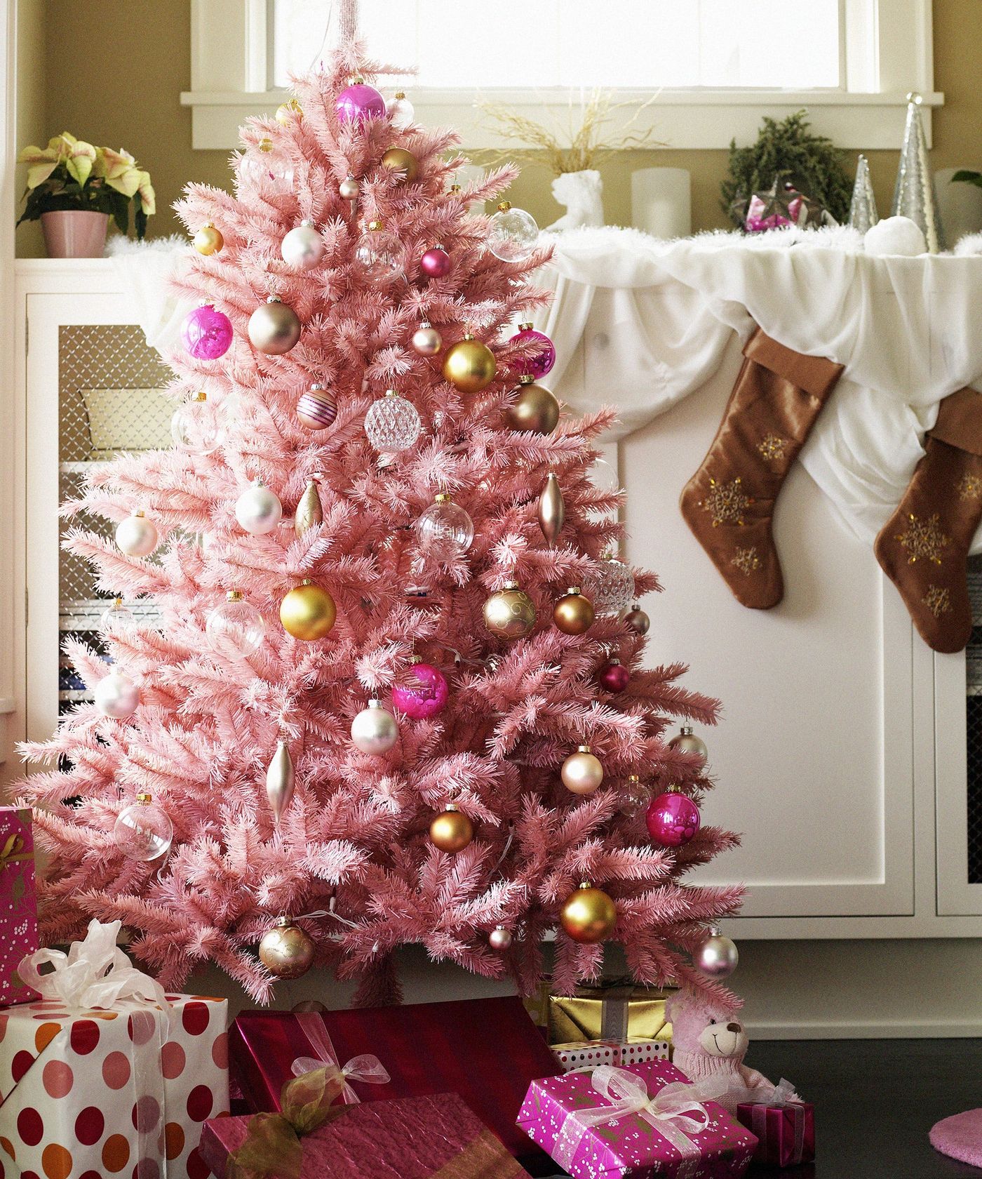 Pink Christmas Tree Holiday Home Decor Instagram Trend