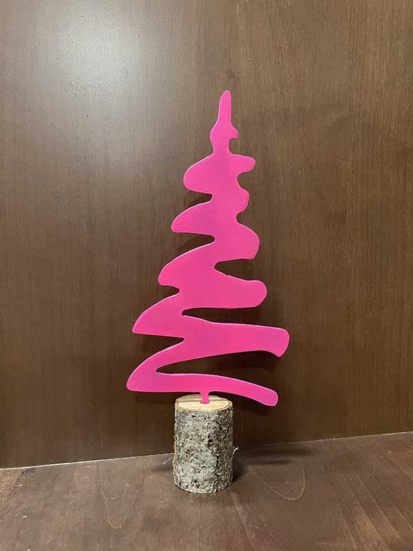 Pink Metal Tree - Clary Metal Art