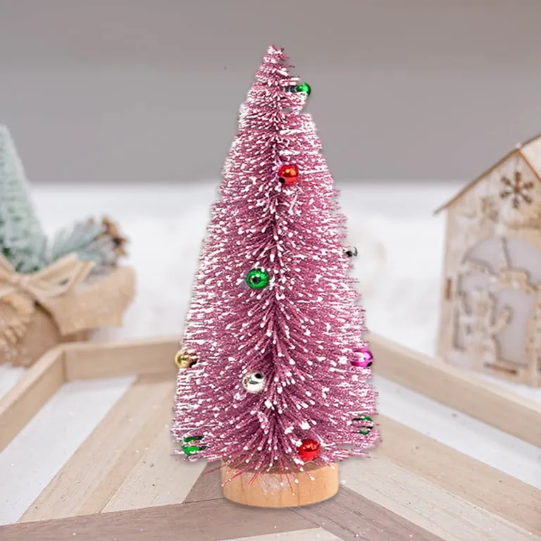 Pink Tabletop Christmas Mini Pink Christmas Ornaments LSLJS Desktop  Christmas Tree Ornaments, Christmas Decorations, Inch Mini Pink Christmas  Tree With Wooden Base And Decorative Ball, Xmas Tabletop