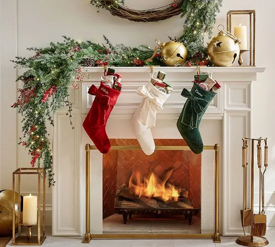 Pottery Barn Christmas Stockings Pottery Barn Kids Rifle Paper Nutcracker  Embroidered Velvet Christmas Stocking Collection West