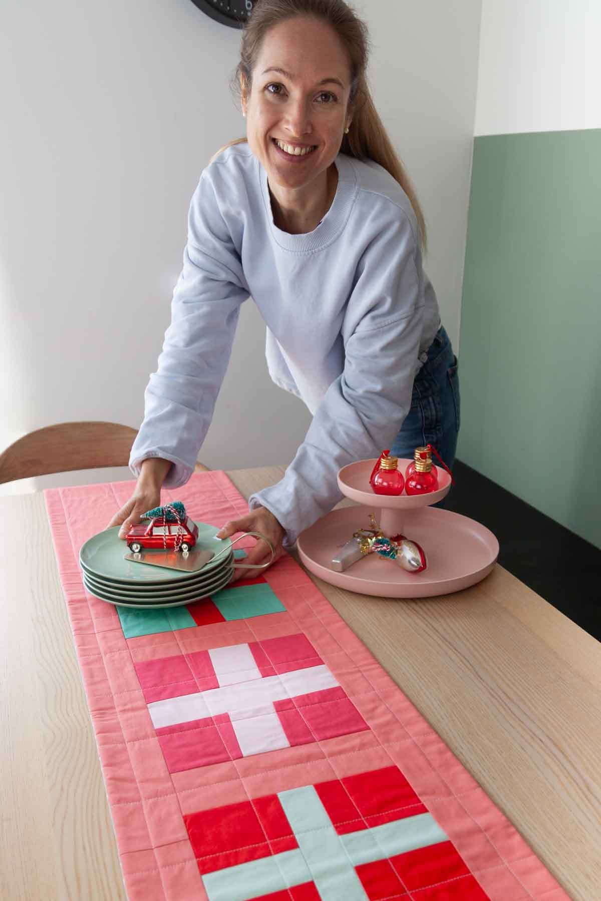 Quilted Christmas Table Runner Pattern | Designed to Quilt