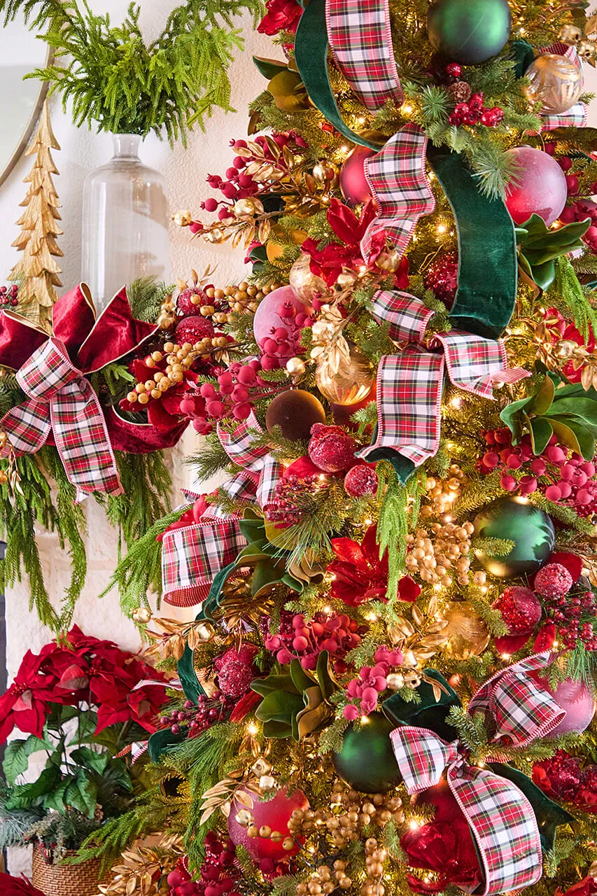 Ralph Lauren Inspired Christmas Tree Part 1 | TikTok Red/Green Ralph Lauren Plaid  Bow Theme