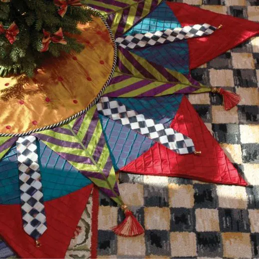 Rebecca Grace Quilting: I'm Sew Inspired to Knock Off Mackenzie-Childs Jester Stockings and Christmas Tree Skirt!