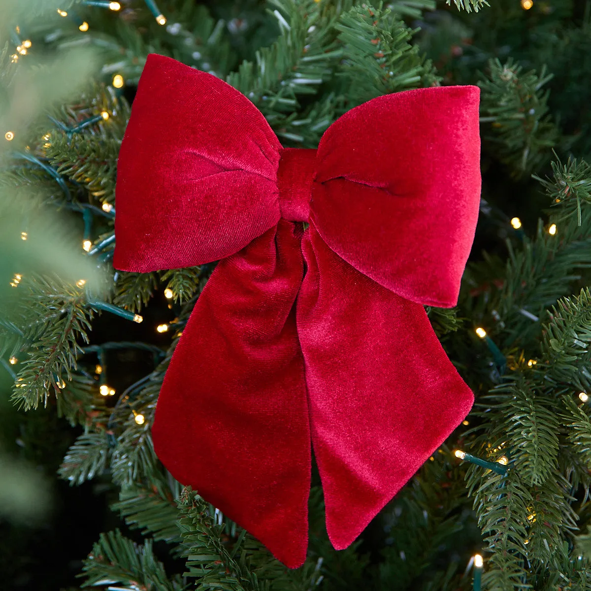 Red Christmas Velvet Bow | For Wreaths, Trees & Garlands