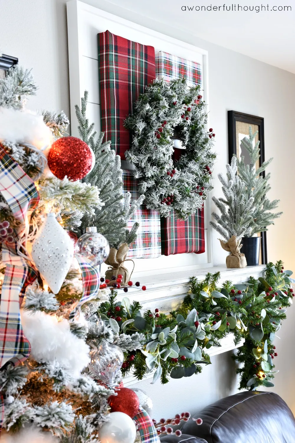 Red, Green and Plaid Christmas Tree - A Wonderful Thought