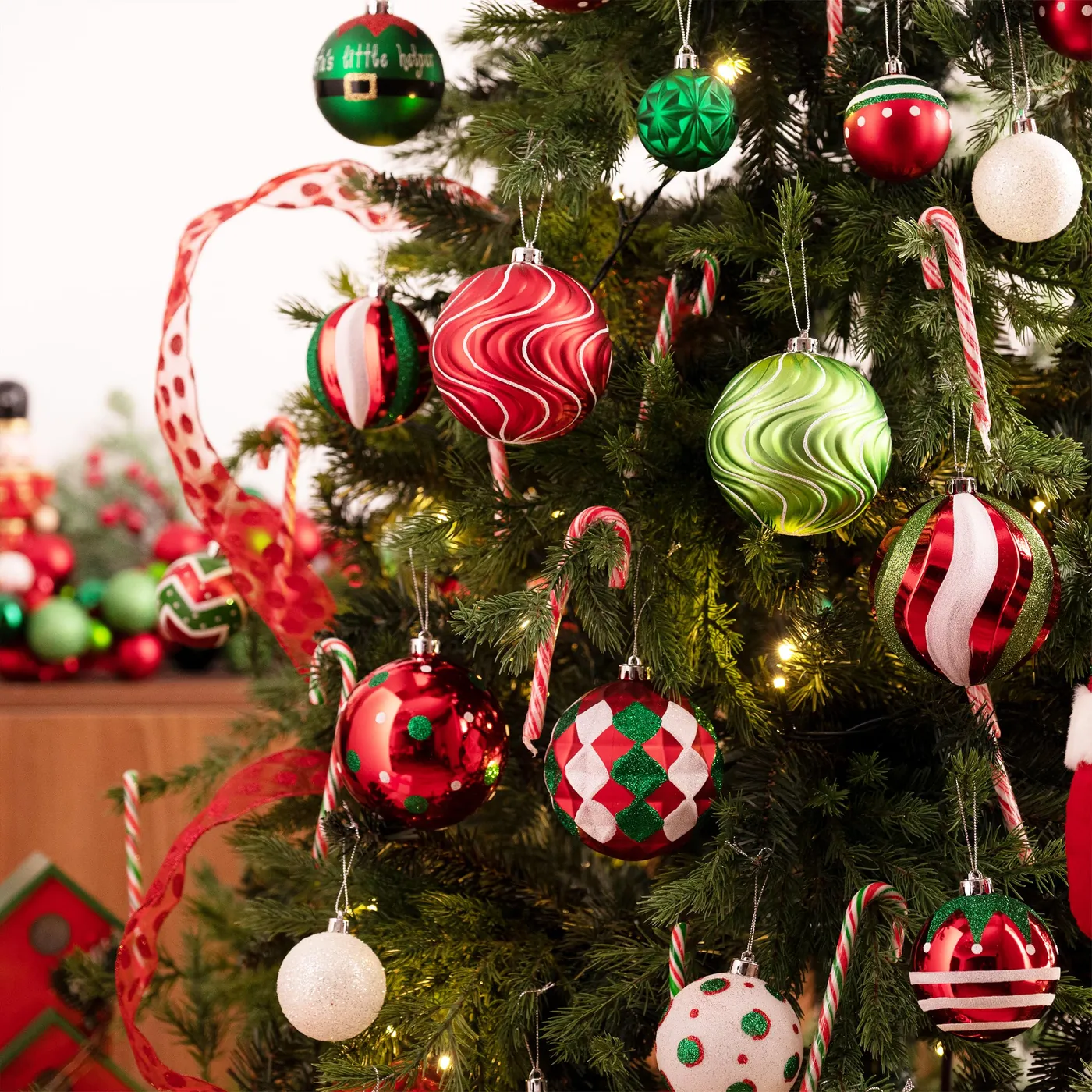 Red & Green Christmas Ornaments - All The Fall Things